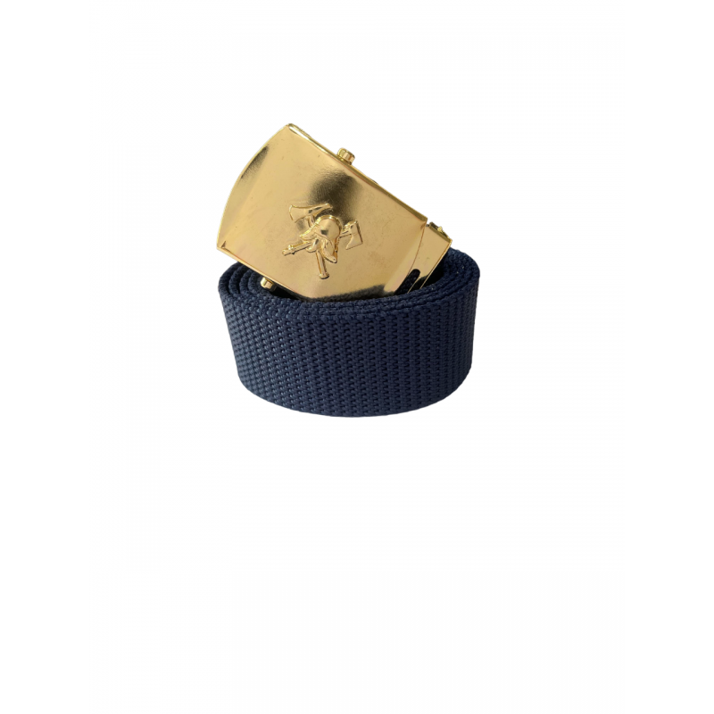 Υπηρεσιακή Ζώνη Πυροσβεστικής Μπλε Σκούρο με Χρυσή Αγκράφα (Φάρδος 40 mm x Μήκος 120 cm)